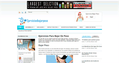 Desktop Screenshot of ejerciciosbajarpeso.com