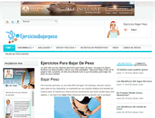 Tablet Screenshot of ejerciciosbajarpeso.com